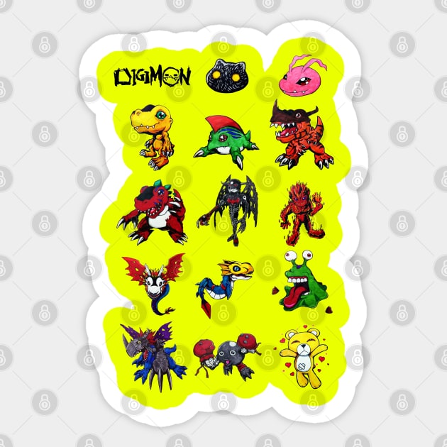 digimon vpet version 1 1997 Sticker by DeeMON